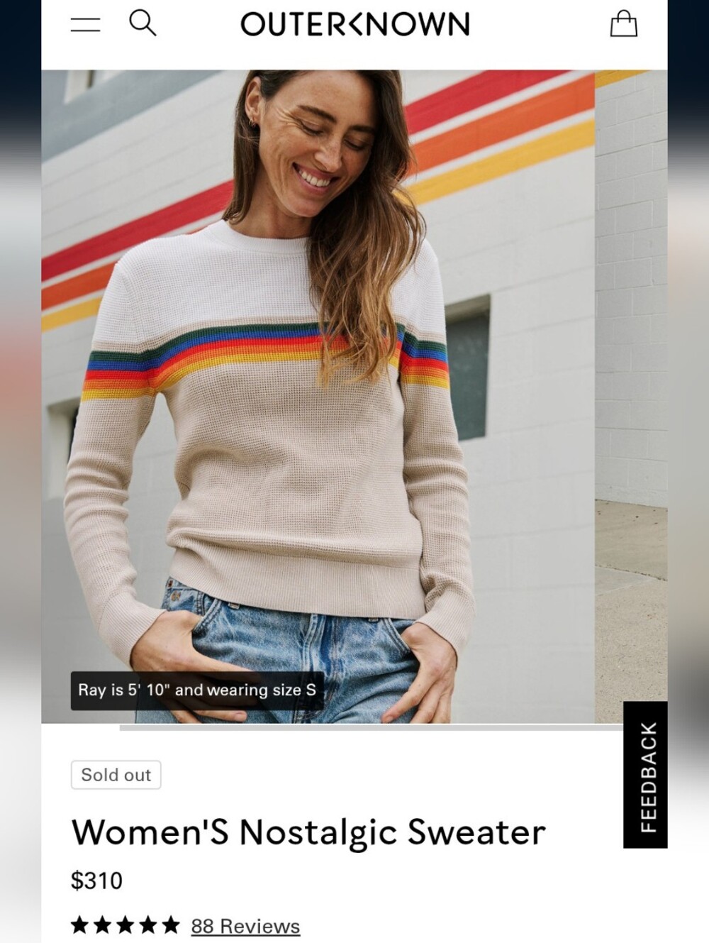 Outerknown Nostalgic Sweater Size Large